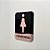 Placa de identificação para banheiros Feminino - Acrílico Preto - Imagem 3